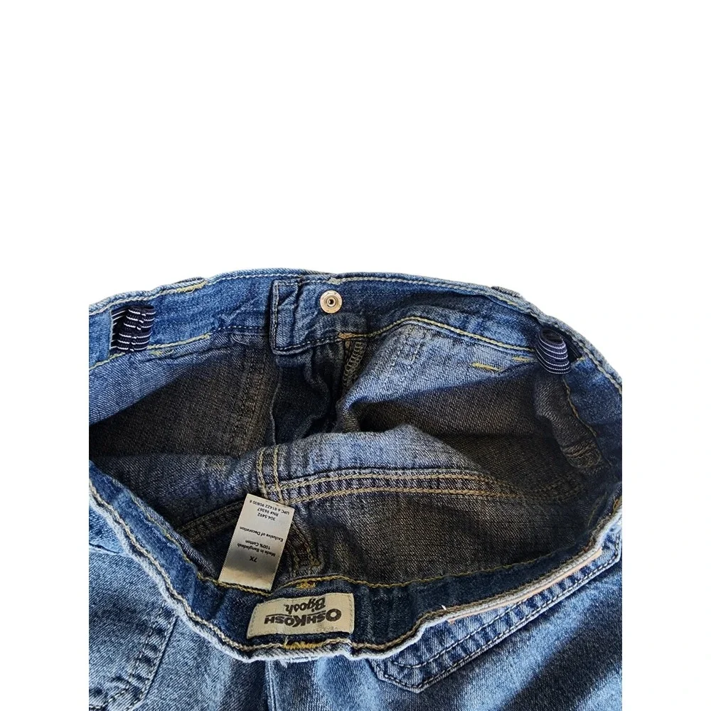 OshKosh Denim‎ Jean Shorts Adustable Elastic Waist Boy's Size 7X
